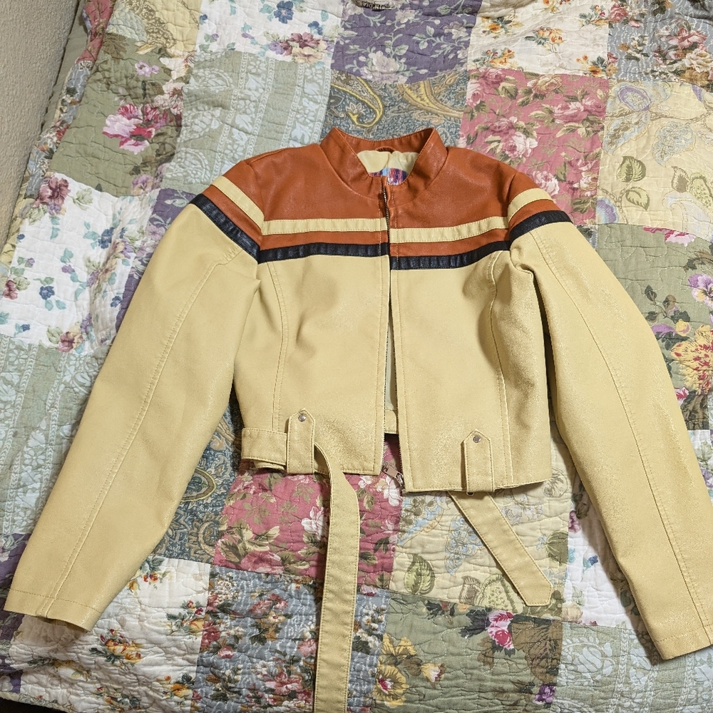 Urban Outfitters Color Block Moto Jacket